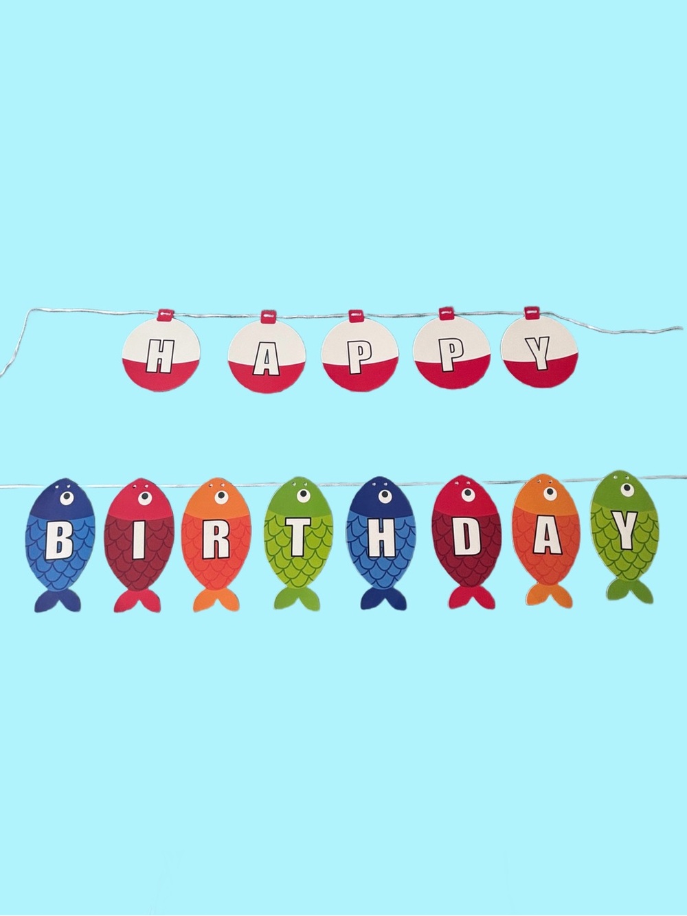 Colorful Fish "Happy Birthday" Banner